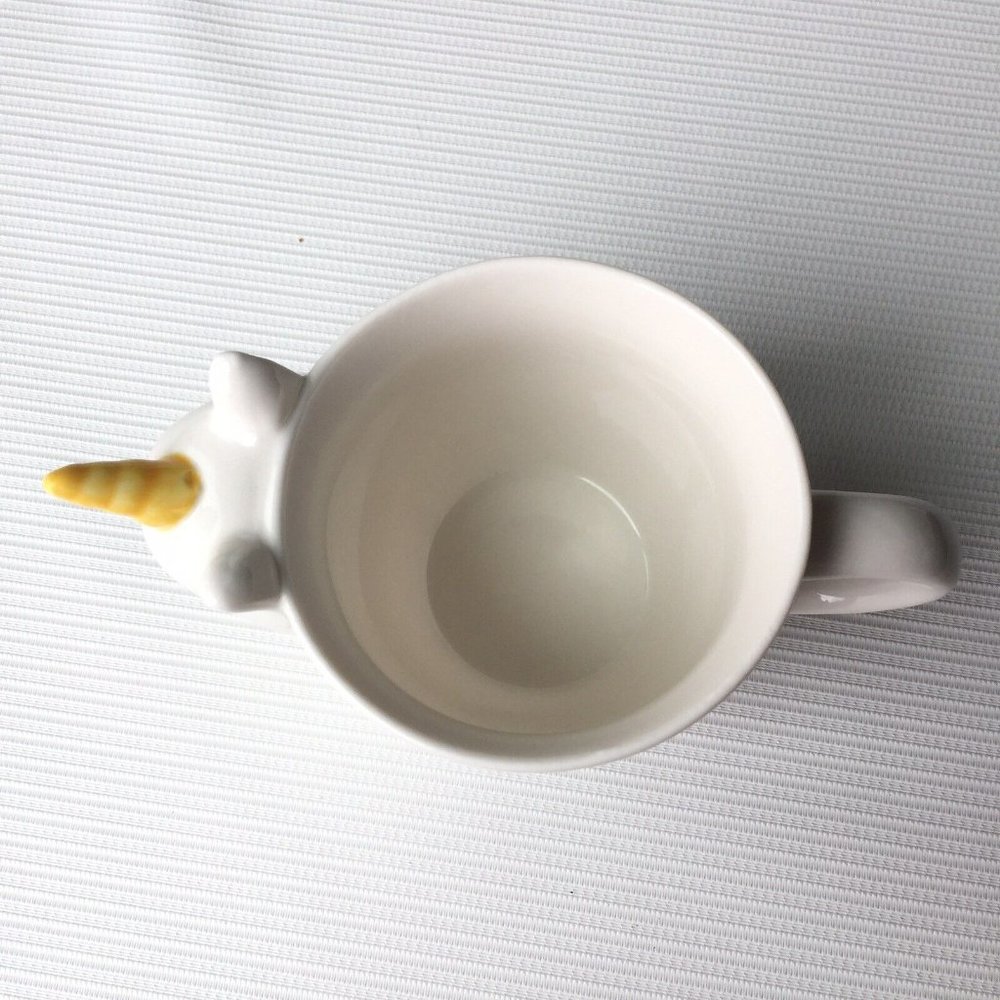 Unicorn Horse Head Coffee Mug Tea Cup White Purple Ceramic w Horn Fantasy Magic - Picture 6 of 12